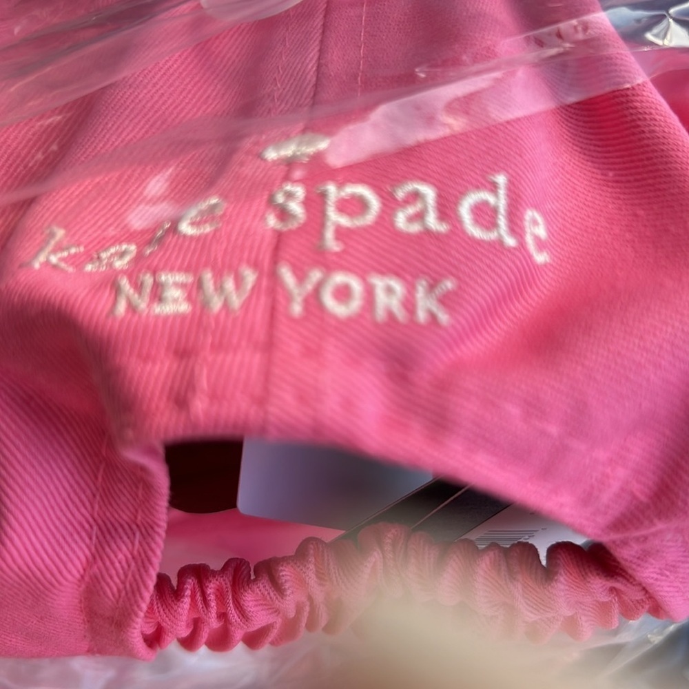 🆕Kate Spade Women's Strawberry Shake Pink Cotton Baseball Logo Cap::SUMMER::NWT - Picture 3 of 5